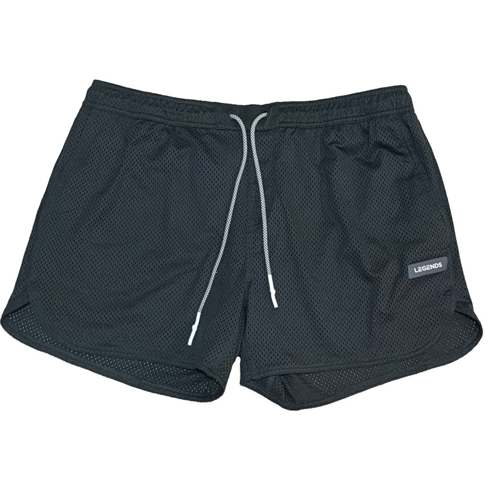 LEGENDS Luka Shorts Mens 2XL (36-44) Black 5" Lined Performance Zip Pocket